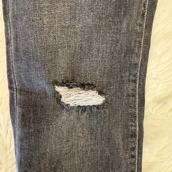 Pilcro and The Letterpress Black Distressed Mid Rise Skinny Ankle Jeans 28 NWT - Picture 5 of 16